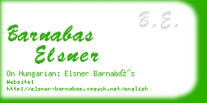 barnabas elsner business card